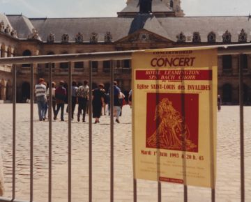 Our concert in Les Invalides, Paris, June 1993